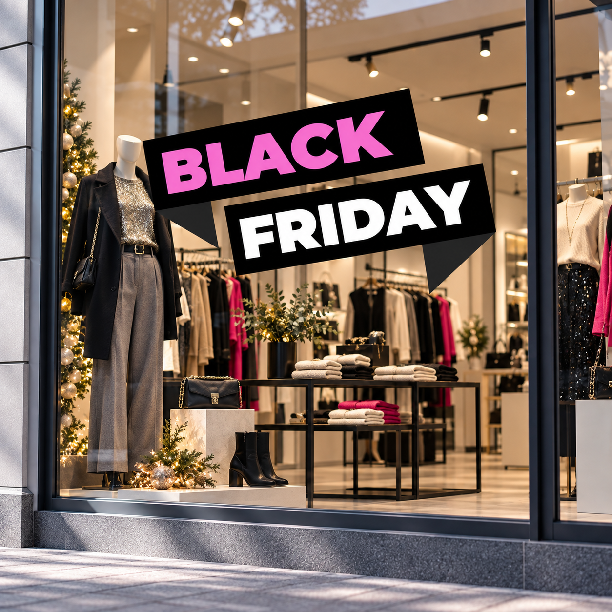 Decorazioni Vetrina BLACK FRIDAY